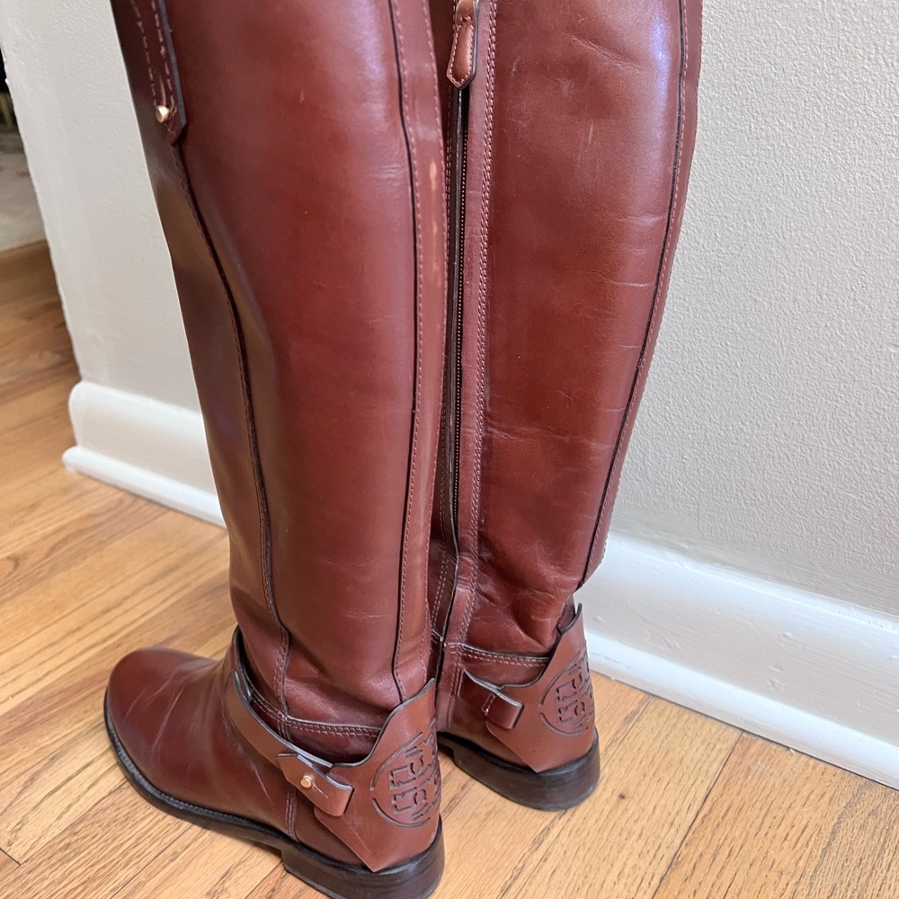 Tory Burch Brown Leather riding boots